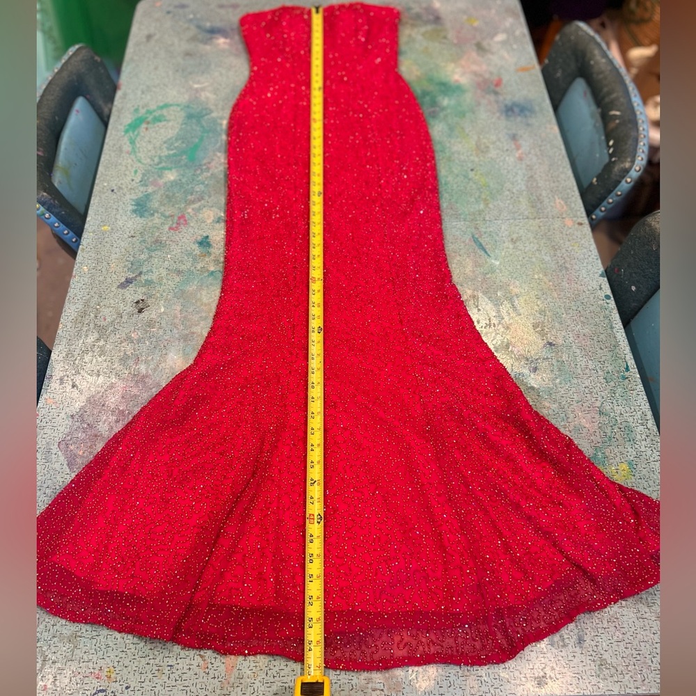 Y2K Raspberry Beaded Gown - Picture 16 of 16